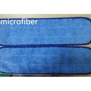 China Blue 13 * 47cm Microfiber Wet Mop Pads High And Low Twisted Fabric Microfiber Mop Heads supplier