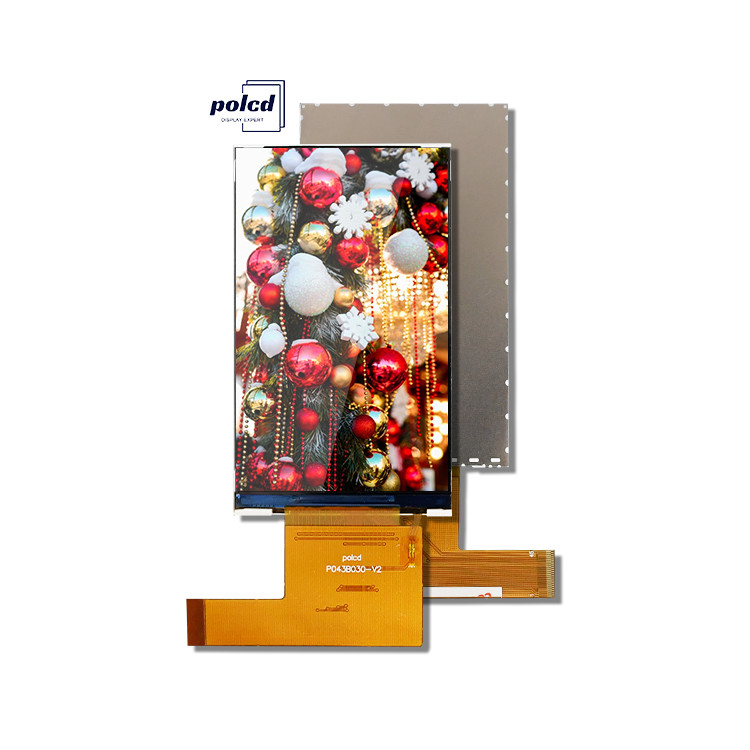 China Polcd 480x800 4.3 inch Lcd Screen 400nit Luminance 18 bit RGB interface Tft Display wholesale
