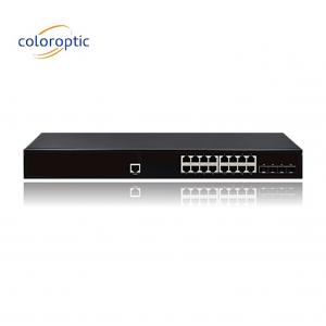 IEEE802.3 Layer 2 POE Switch 16 4GE SFP Ports 10/100/1000M 1 Console Auto MDI/MDIX