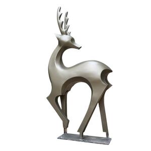 China Outdoor Deer Statues Stainless Steel Horse Sculpture Metal Animal Yard Art supplier