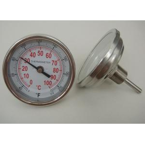 China Boiler Bimetal Remote Reading Thermometer Aluminum Painted Pointer Black Thread 1/2NPT supplier