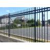 China Corrosion Resistant 72'' High Commercial Wrought Iron Fencing With Black Rod wholesale