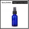 China Blue Color Glass Spray Bottle 30ml 60ml 120ml For Cosmetic Lotion / Perfume wholesale