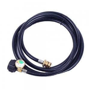 Propane Extension Burner Hose with Gauge for Burning Gas Transport and Welding Torch