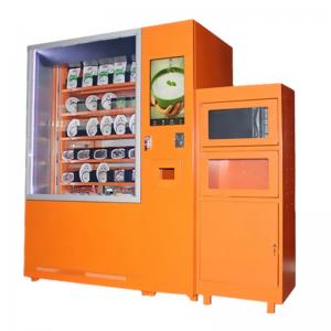 Instant Noodles Fast Food Self Service Vending Machine With Microwave Oven