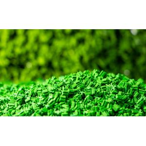 China Soft Anti UV Green Colored Artificial Grass Rubber Granules supplier
