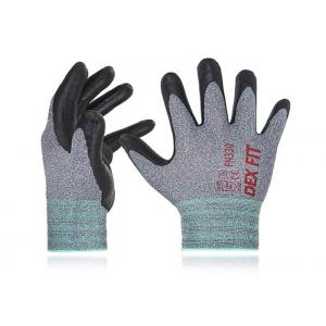 Nylon / Polyester Liner Foam Nitrile Coated Gloves Anti Abrasion Free Sample