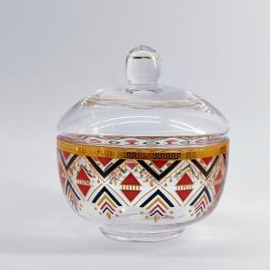 China Small Crystal Clear Sugar Bowl With Lid 300ml Capacity Custom Made supplier