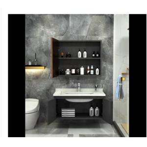 China Mildew Proof Bathroom Floor Storage Cabinet / Floor Mount Vanity Odm supplier