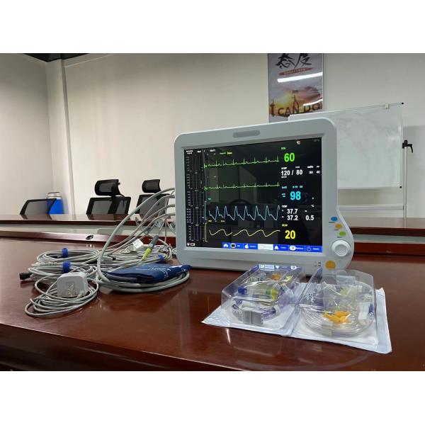 China 6 Parameters ICU Cardiac Monitor Portable For Monitoring ECG NIBP SPO2 wholesale