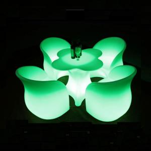 Flower Shaped LED Glow Furniture Coffee Table For Commercial