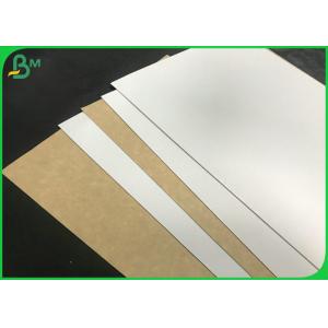 Flip Sided Kraft Paper Board White Solid Surface Brown Color Back For Food Box