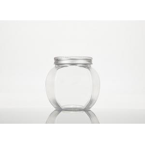 Food Grade PET Plastic Jar Container With Aluminum Lids 65mm