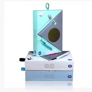 Boîte électronique en plastique d'accessoires de conception d'emballage d'écouteur de fenêtre de boursouflure