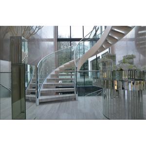 China Prefabricated Building Curved Stairs Stainless / Carbon Steel Beam Material supplier