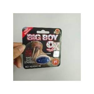 China Big Boy 9X Paper Blister Card Packaging Sex Pill Capsule With Transparent Stickers Blisters Bottles supplier
