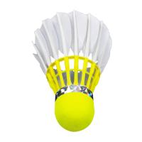 China 3 In 1 Goose Badminton Cork Feather Yellow Badminton Shuttlecock For Training on sale