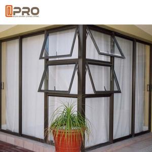 China House Inward Opening Aluminium Awning Windows Double Tempered Clear Glazing side hung window bottom hung window supplier