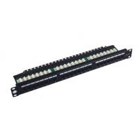 China UTP Patch Panel 24 Port Cat6 , Cold Roll Steel 19 IDC Krone Cat6 Patch Panel on sale