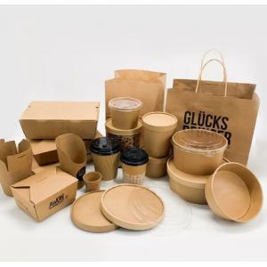 Disposable Kraft Paper Packaging Box Flexo Greaseproof Take Away Lunch Box