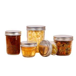 China Customer Design Glass Jam Jar Vacuum For Honey Screw Lid Round Shaped supplier