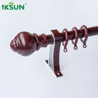 China 5.8m Extendable Wooden Curtain Pole Wall Mounted For Curtains on sale