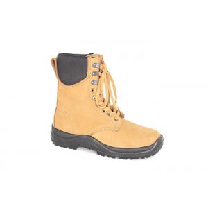 China High cut nubuck leather upper anti smashing industrial protective safety shoes supplier