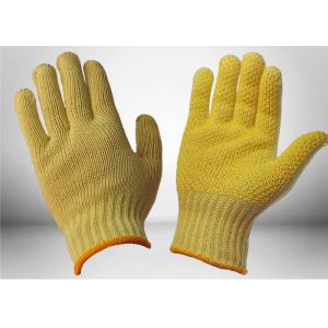 China High Stretch Knitted pvc dotted cut proof cooking gloves slip resistant made of aramid fiber supplier