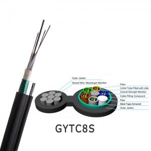 GYTC8S Figure 8 Shape Cable 144 Core Self Support Armored fiber optic fiber  outdoor cable