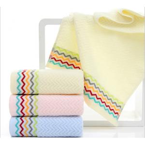 China Best luxury 100 percent cotton 390GSM face Jacquard striped towels supplier