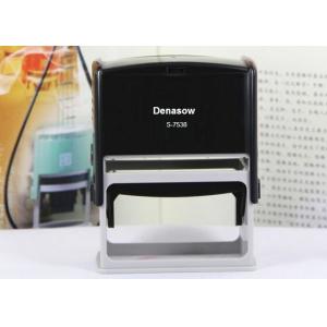 China Denasow Square 75x38mm Red/Black Plastic Self-inking Big Custom Return Address Stamp supplier