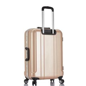 China Elevate Your Travel Experience Silver PC Luxury Trolley Hard Case Luggage with TSA Lock and Front Open Design wholesale