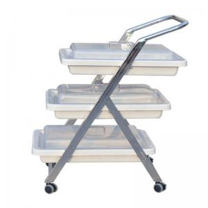 Endoscope 630MM 51.5CMMedical Service Three Layer Stainless Steel Shelf Trolley Medical Utility Cart