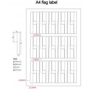 24*84*9*37m 2mil White Matte Synthetic Paper Flag Tag For Cable Label With Tear Hard