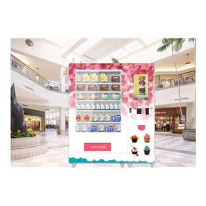 China Cash Card Payment Cookie Cupcake Vending Machine With Remote Network Management System supplier