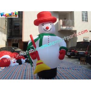 China Customized Outside Inflatable Christmas Decorations PVC 5M Snowman supplier