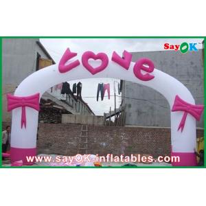 Party City Balloon Arch Oxford Cloth Inflatable Wedding Arch / Inflatable Heart Shape Archway For Promotion
