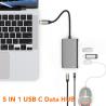 China 5 Ports USB C HUB With Wired Ethernet Adapter And Power Delivery wholesale