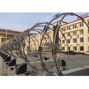 China Sliver Color Hot Dipped Galvanized Razor Barbed Wire , Concertina Wire supplier