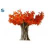 Ornamental Artificial Maple Tree , Realistic Faux Trees Steel Panel Material