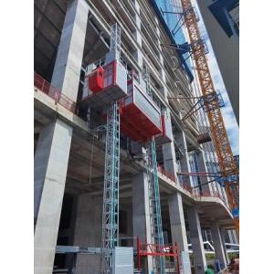 SCE400G Passenger Material Hoist , with double mast section and electrical rolling door For Construction