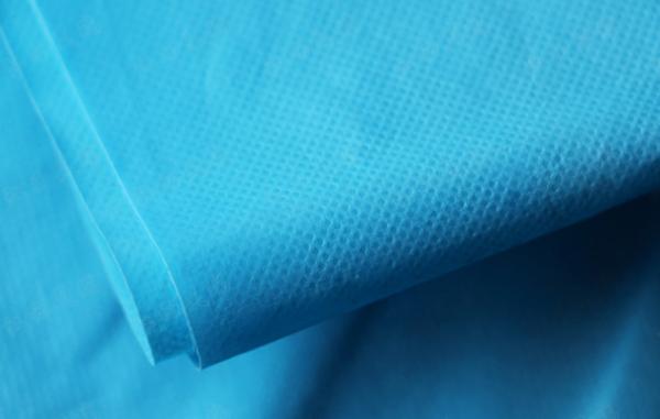 Water Repellent PE Film Non Woven Fabric Blue White