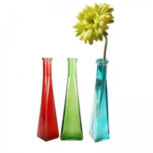 China Artificial Flower Infinity Vases Polished Crystal Glass Vases supplier