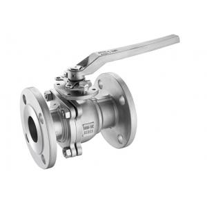 JIS 10K SS 2 PC Flanged Ball Valve , Floating Full Bore Ball Valve With Locking Handle