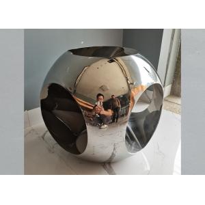 China Polished 45cm 316 Stainless Steel Ball Sculpture For Home Decor wholesale
