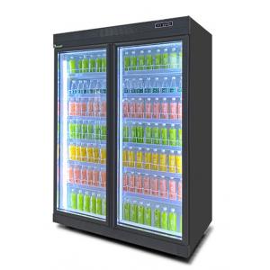 China Swing Doors Full Glass Beverage Refrigerator With Custom Service supplier