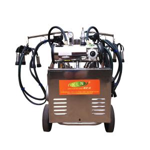 Double Buckets Vacuum Pump Device Goat Milking Machine 20-24 Cows / Hour