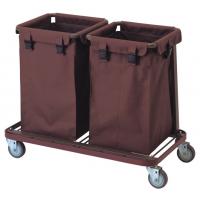 China PULV Hotel Linen Cart Hotel Linen Trolley With Wheels And 2pcs Bags on sale