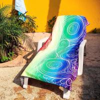China Rectangular Microfiber Beach Towel With High Absorbency And Nature Inspired Designs on sale