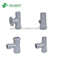 China UV Radiation UPVC/PVC Pipe Fitting Joint Three Faucet Equal Tee DIN with Rubber Ring on sale